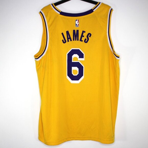Nike Mens 2XL LA Lakers Lebron James Swingman Jersey H894 - Picture 8 of 8